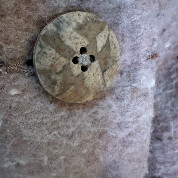 Prana Lisina wool pea coat size small pink faux fur collar - Picture 6 of 11